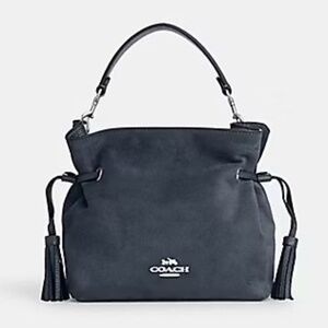 SOLD-- COACH SUEDE Andy Crossbody/Tote Bag In GORGEOUS BLUE SUEDE